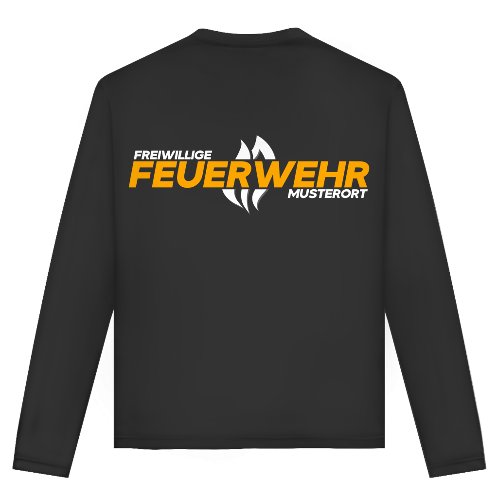 Unisex Langarmshirt - Flamme Freiwillige Feuerwehr Gelb [Personalisierbar]