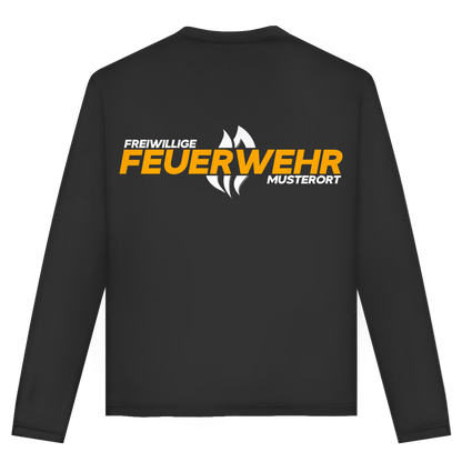 Unisex Langarmshirt - Flamme Freiwillige Feuerwehr Gelb [Personalisierbar]