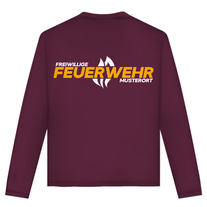 Unisex Langarmshirt - Flamme Freiwillige Feuerwehr Gelb [Personalisierbar]