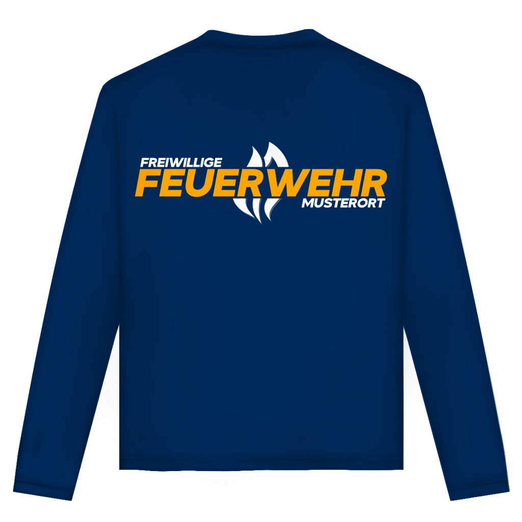 Unisex Langarmshirt - Flamme Freiwillige Feuerwehr Gelb [Personalisierbar]
