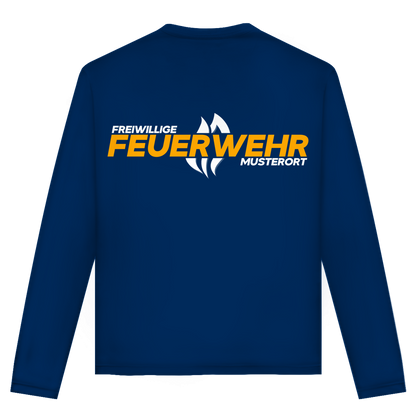 Unisex Langarmshirt - Flamme Freiwillige Feuerwehr Gelb [Personalisierbar]