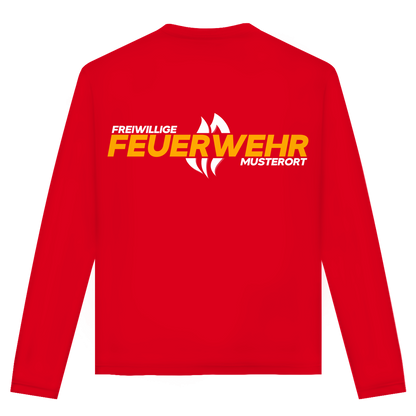 Unisex Langarmshirt - Flamme Freiwillige Feuerwehr Gelb [Personalisierbar]