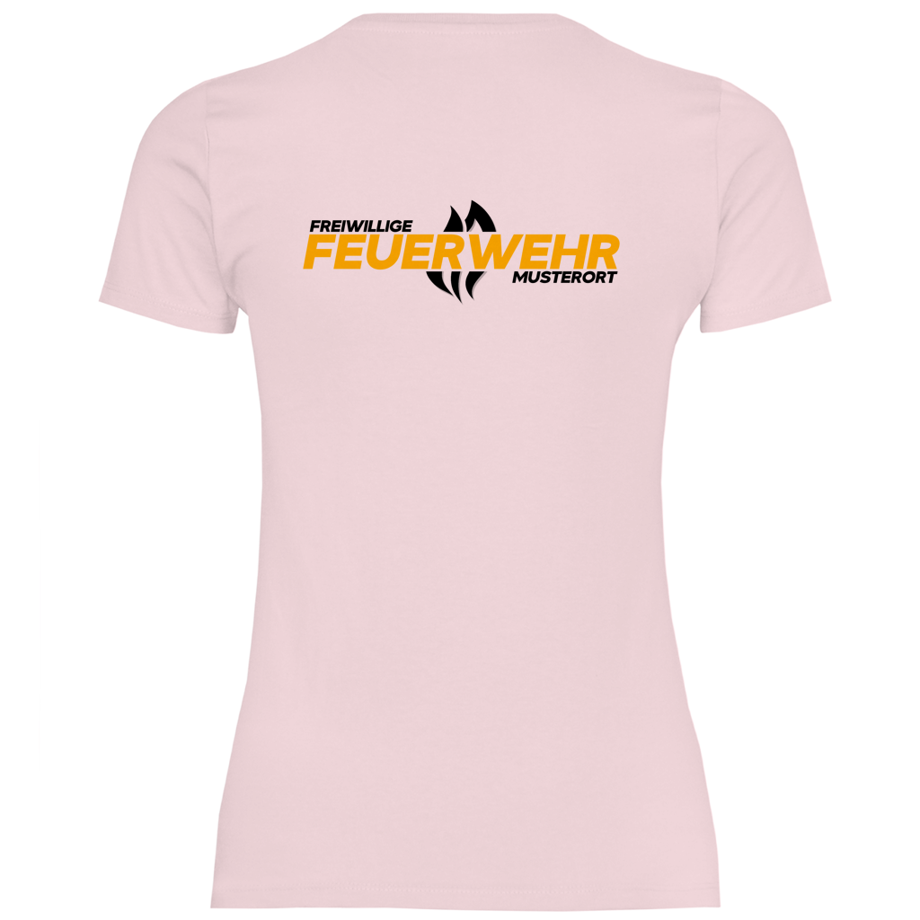 Damen T-Shirt - Flamme Freiwillige Feuerwehr Gelb [Personalisierbar]