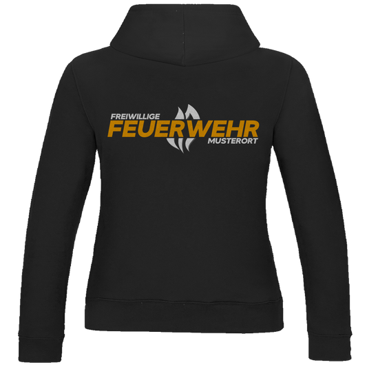 Damen Hoodie - Flamme Freiwillige Feuerwehr Gelb [Personalisierbar]