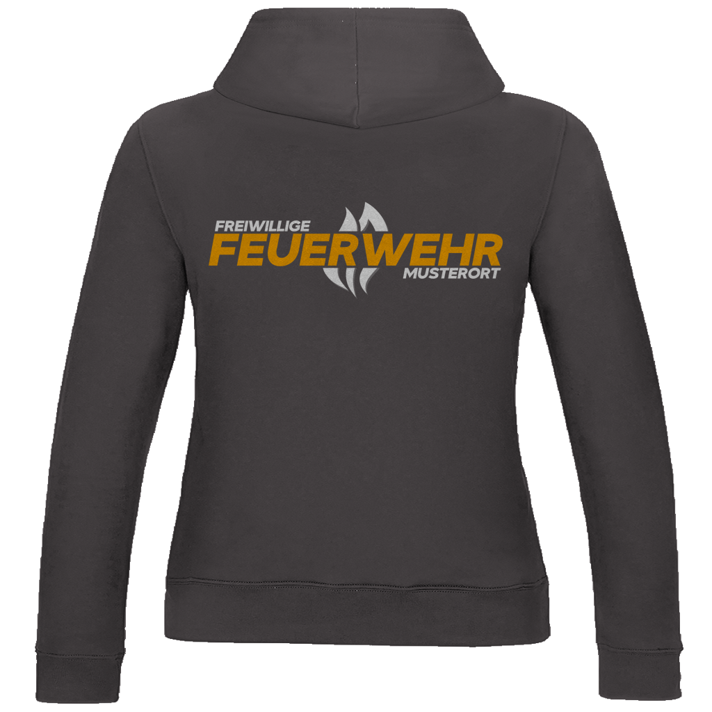 Damen Hoodie - Flamme Freiwillige Feuerwehr Gelb [Personalisierbar]