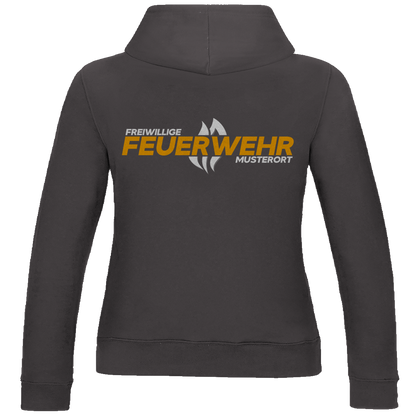 Damen Hoodie - Flamme Freiwillige Feuerwehr Gelb [Personalisierbar]