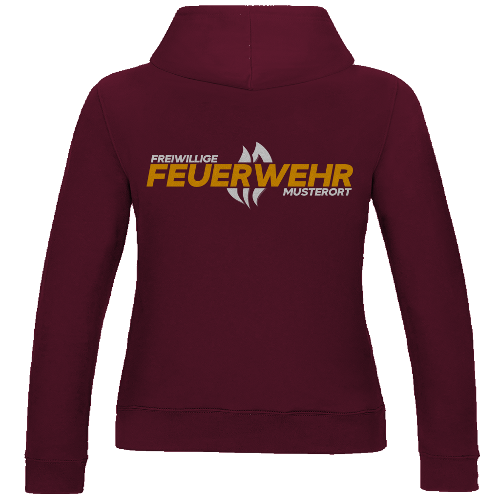 Damen Hoodie - Flamme Freiwillige Feuerwehr Gelb [Personalisierbar]