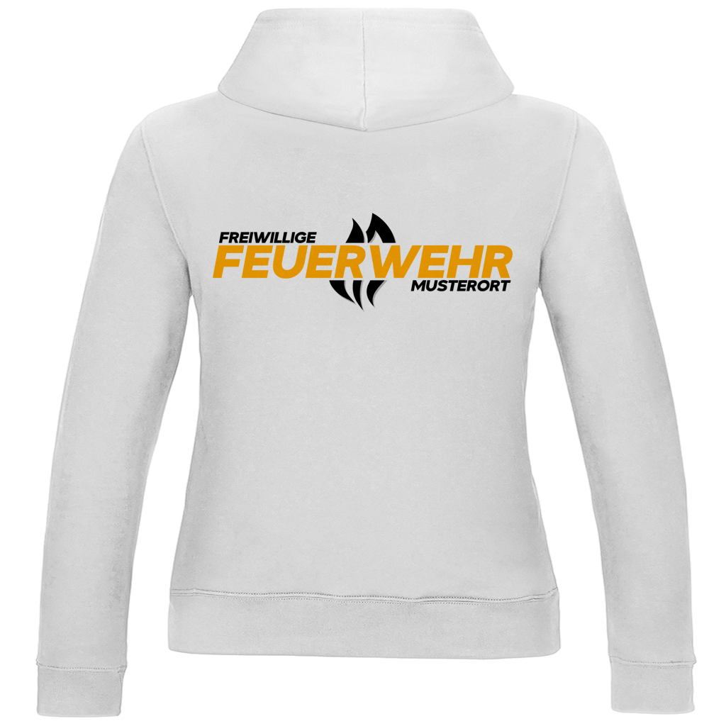 Damen Hoodie - Flamme Freiwillige Feuerwehr Gelb [Personalisierbar]