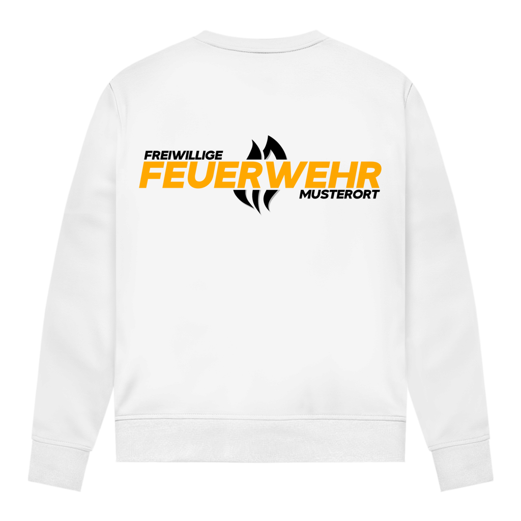 Damen Sweatshirt - Flamme Freiwillige Feuerwehr Gelb [Personalisierbar]