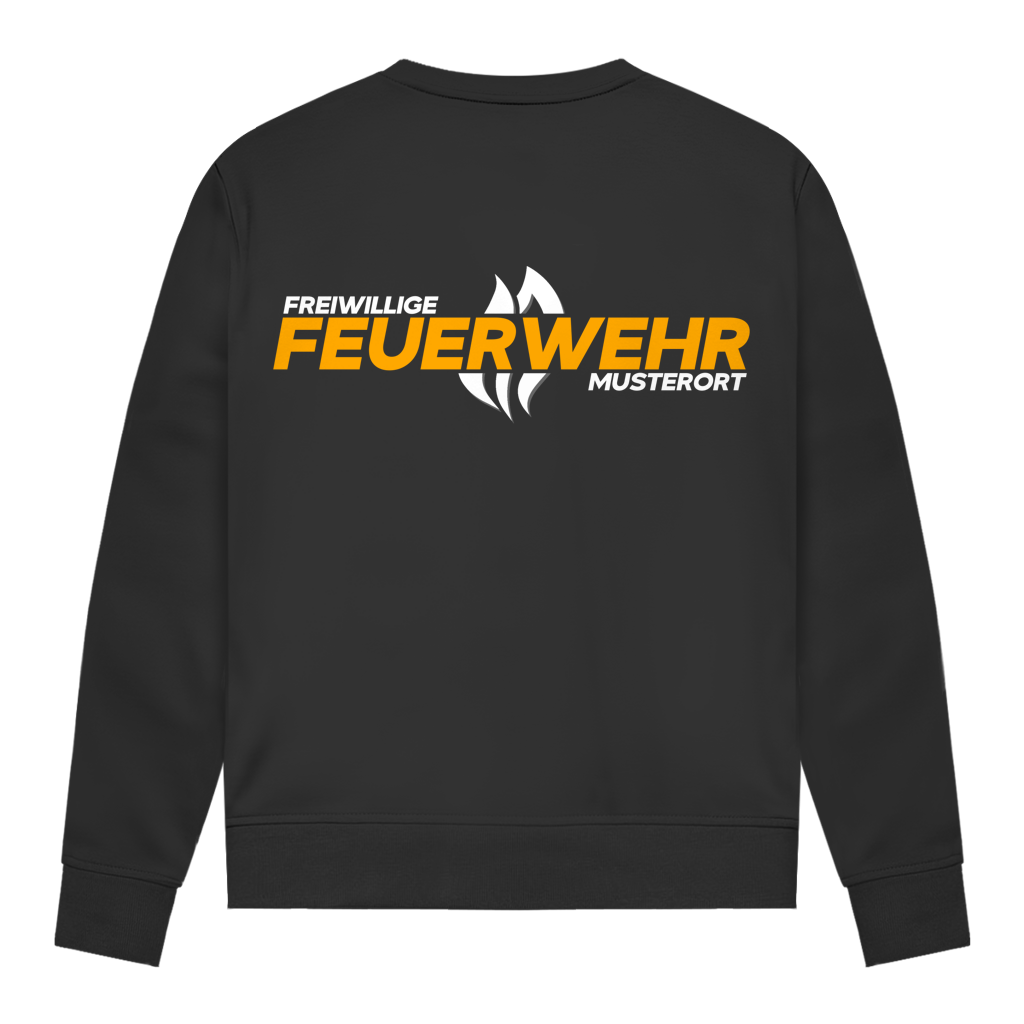 Damen Sweatshirt - Flamme Freiwillige Feuerwehr Gelb [Personalisierbar]