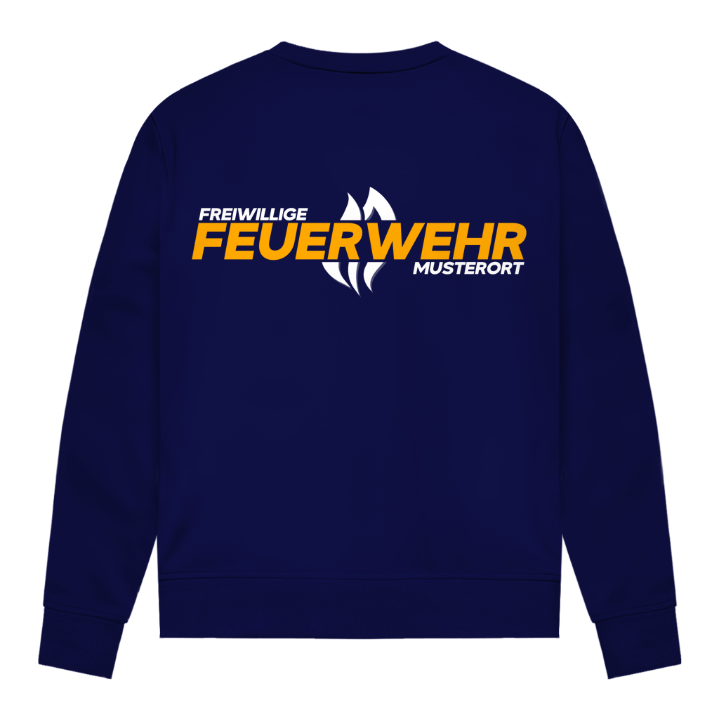 Damen Sweatshirt - Flamme Freiwillige Feuerwehr Gelb [Personalisierbar]