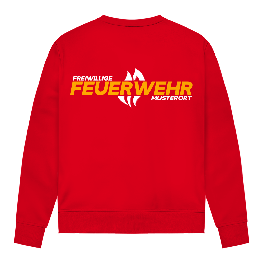 Damen Sweatshirt - Flamme Freiwillige Feuerwehr Gelb [Personalisierbar]