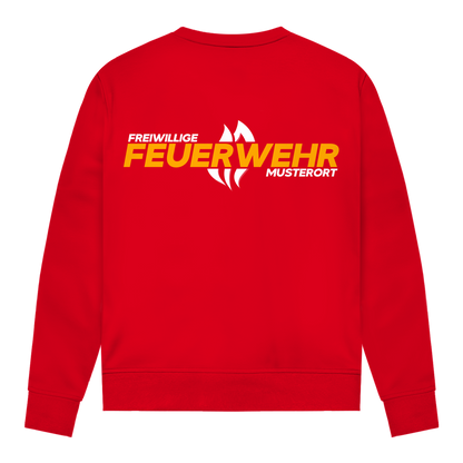 Damen Sweatshirt - Flamme Freiwillige Feuerwehr Gelb [Personalisierbar]