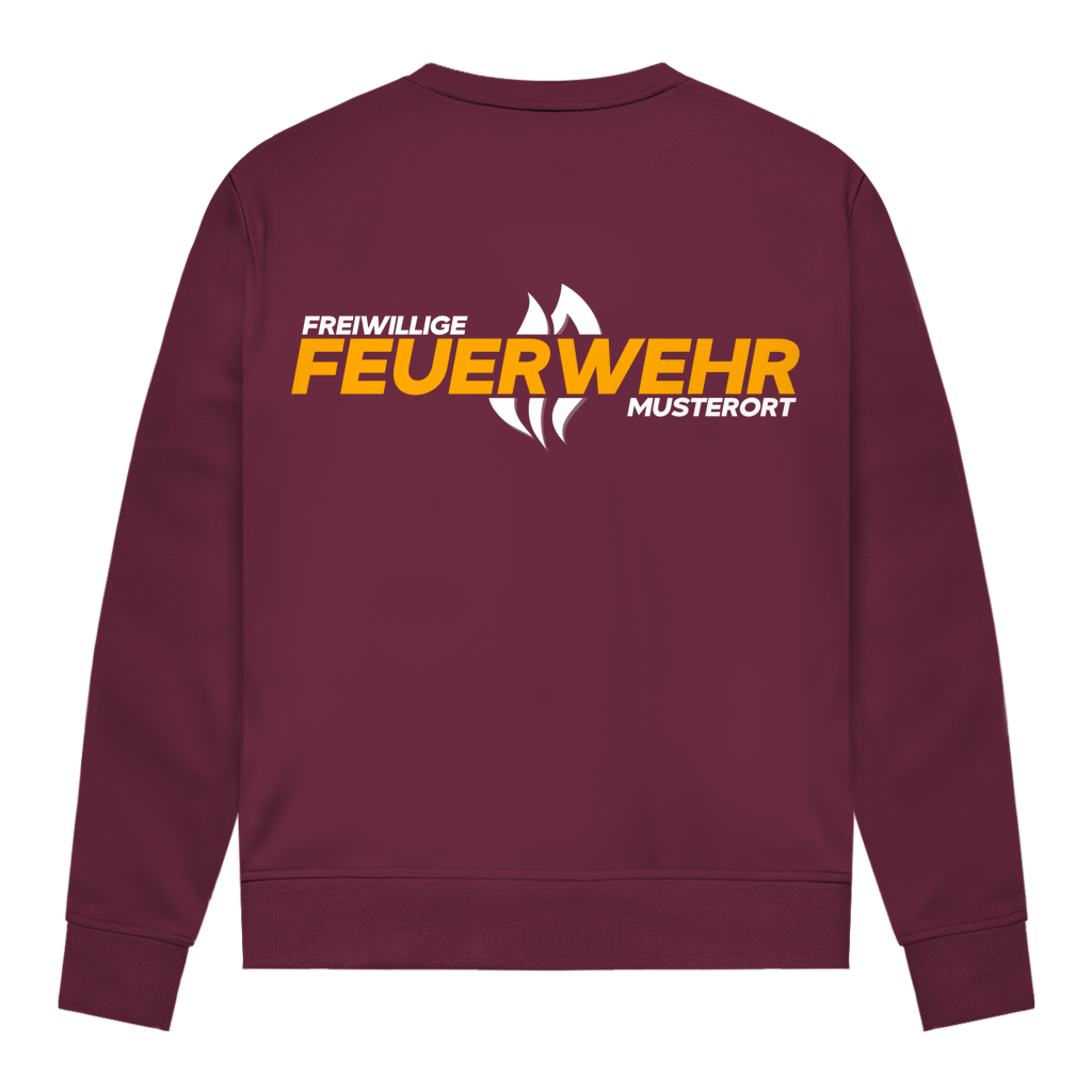 Damen Sweatshirt - Flamme Freiwillige Feuerwehr Gelb [Personalisierbar]