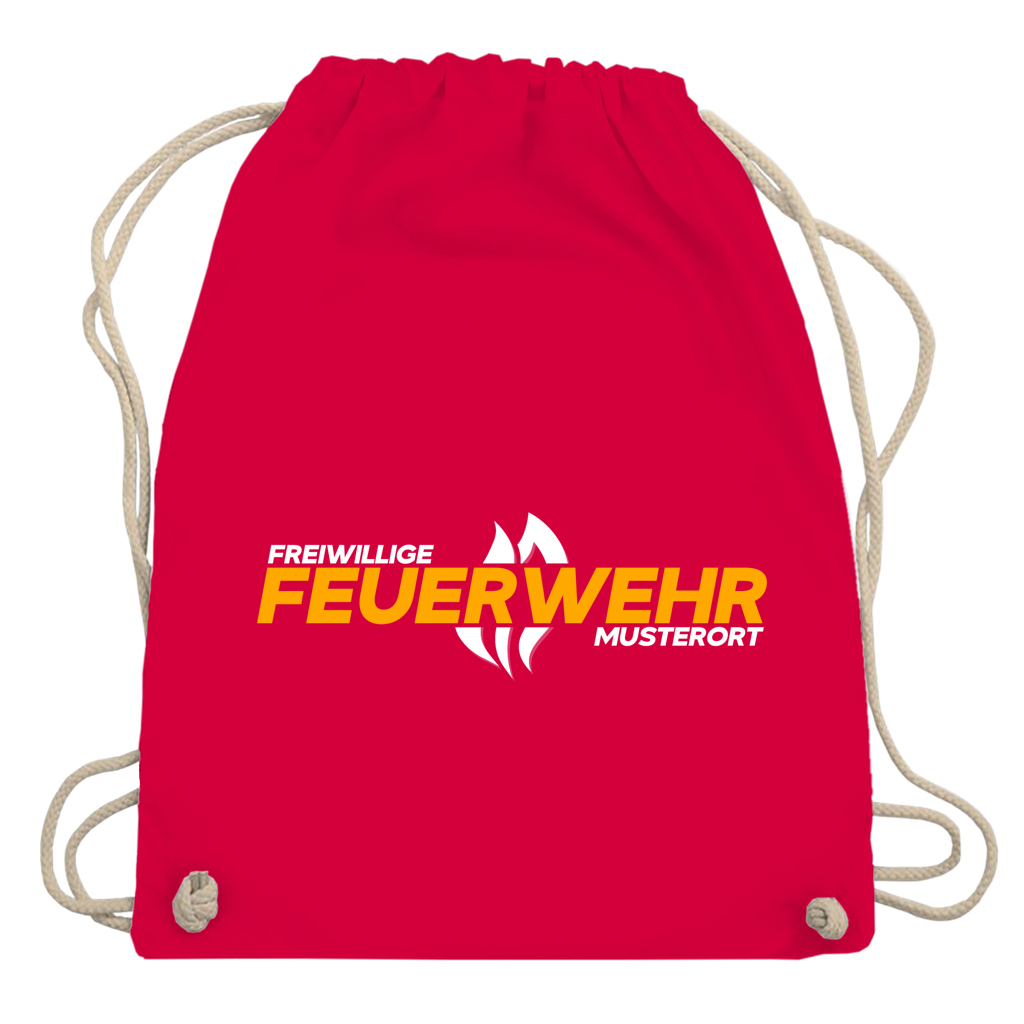 Turnbeutel - Flamme Freiwillige Feuerwehr Gelb [Personalisierbar]
