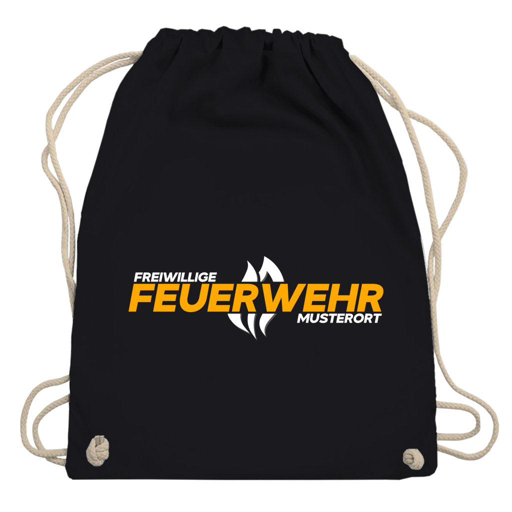 Turnbeutel - Flamme Freiwillige Feuerwehr Gelb [Personalisierbar]