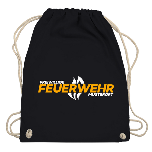 Turnbeutel - Flamme Freiwillige Feuerwehr Gelb [Personalisierbar]