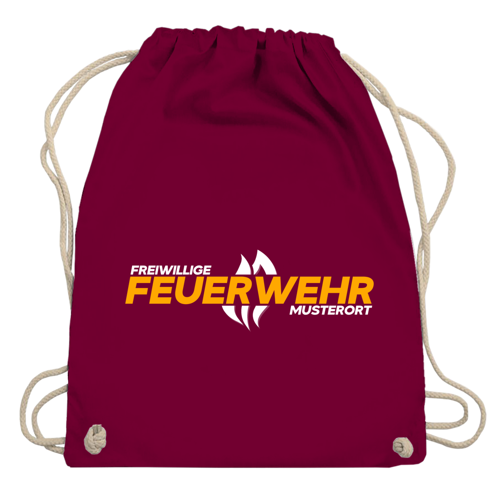 Turnbeutel - Flamme Freiwillige Feuerwehr Gelb [Personalisierbar]