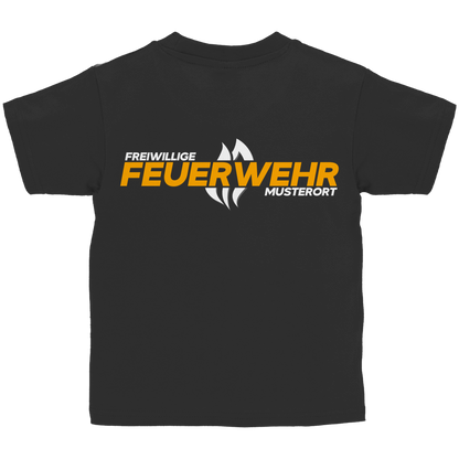 Kinder T-Shirt - Flamme Freiwillige Feuerwehr Gelb [Personalisierbar]