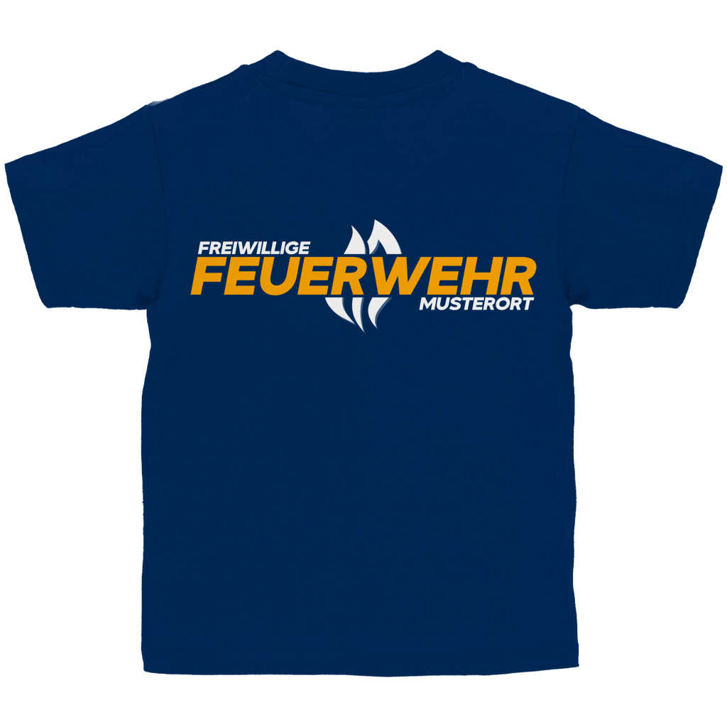 Kinder T-Shirt - Flamme Freiwillige Feuerwehr Gelb [Personalisierbar]