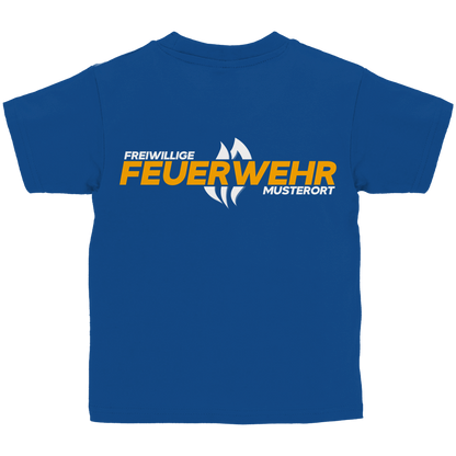 Kinder T-Shirt - Flamme Freiwillige Feuerwehr Gelb [Personalisierbar]
