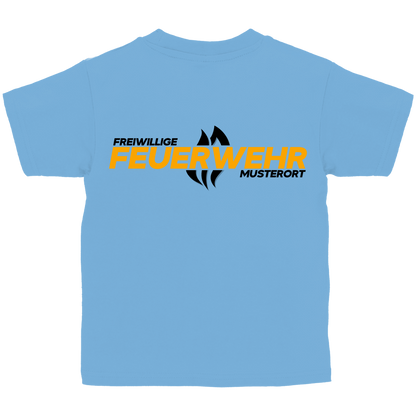 Kinder T-Shirt - Flamme Freiwillige Feuerwehr Gelb [Personalisierbar]