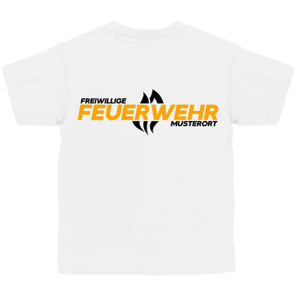 Kinder T-Shirt - Flamme Freiwillige Feuerwehr Gelb [Personalisierbar]