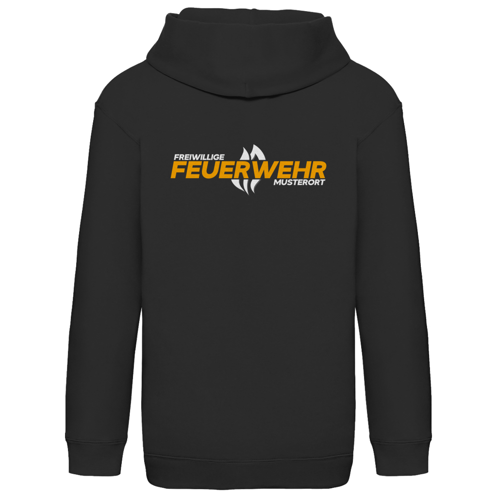 Kinder Hoodie - Flamme Freiwillige Feuerwehr Gelb [Personalisierbar]