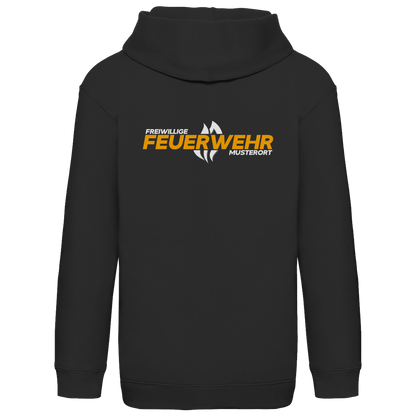 Kinder Hoodie - Flamme Freiwillige Feuerwehr Gelb [Personalisierbar]