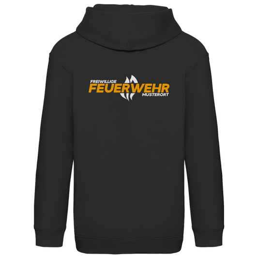 Kinder Hoodie - Flamme Freiwillige Feuerwehr Gelb [Personalisierbar]