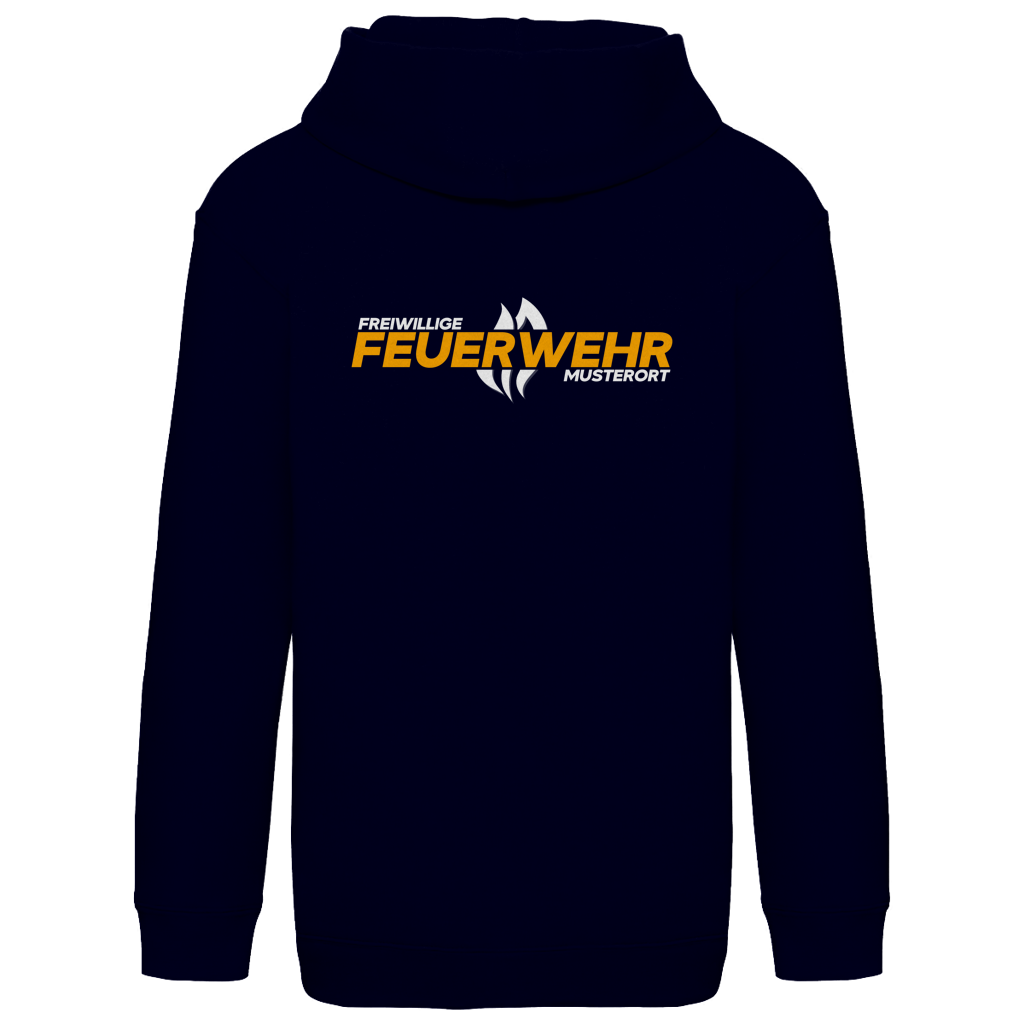 Kinder Hoodie - Flamme Freiwillige Feuerwehr Gelb [Personalisierbar]
