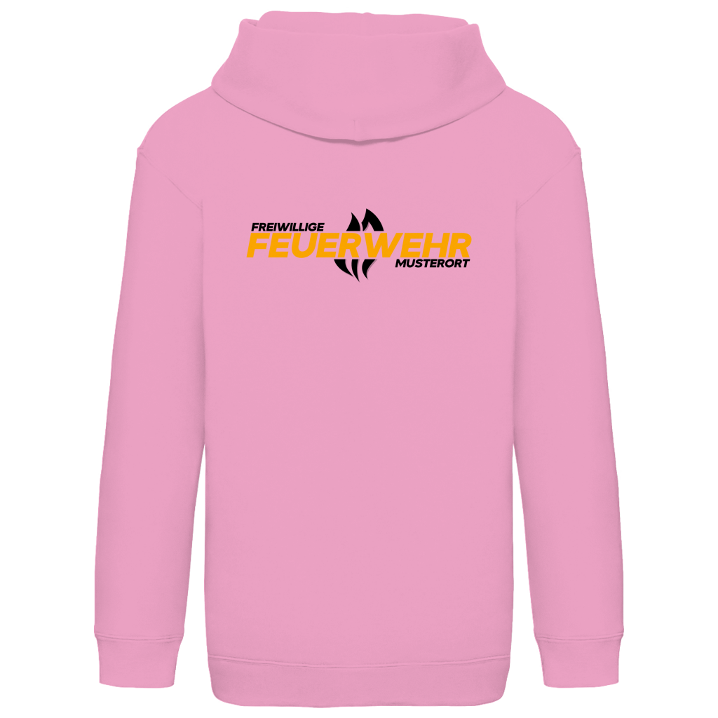 Kinder Hoodie - Flamme Freiwillige Feuerwehr Gelb [Personalisierbar]