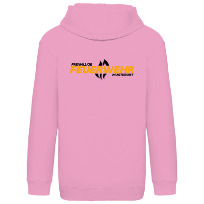 Kinder Hoodie - Flamme Freiwillige Feuerwehr Gelb [Personalisierbar]