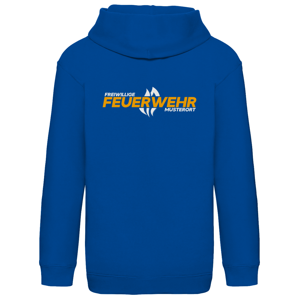 Kinder Hoodie - Flamme Freiwillige Feuerwehr Gelb [Personalisierbar]