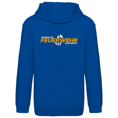 Kinder Hoodie - Flamme Freiwillige Feuerwehr Gelb [Personalisierbar]