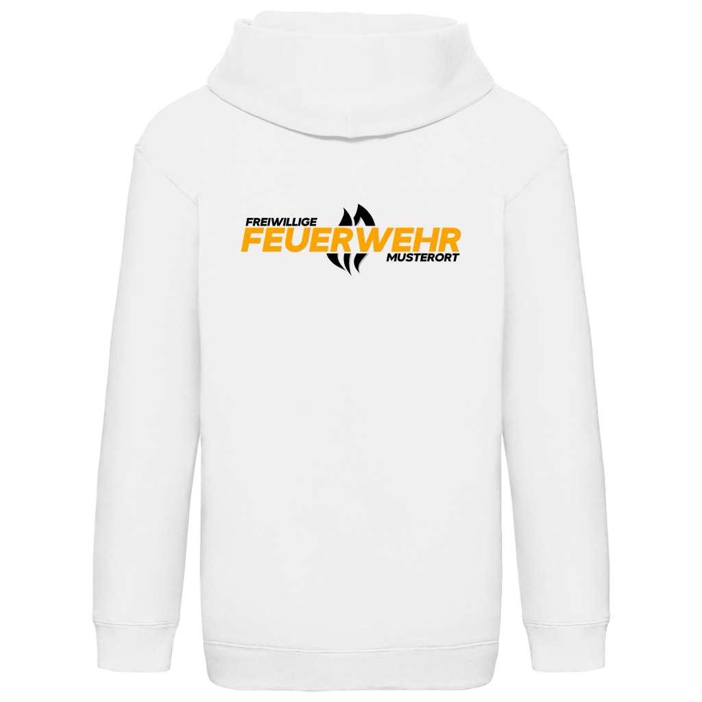 Kinder Hoodie - Flamme Freiwillige Feuerwehr Gelb [Personalisierbar]
