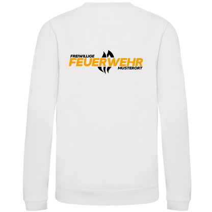 Kinder Sweatshirt - Flamme Freiwillige Feuerwehr Gelb [Personalisierbar]