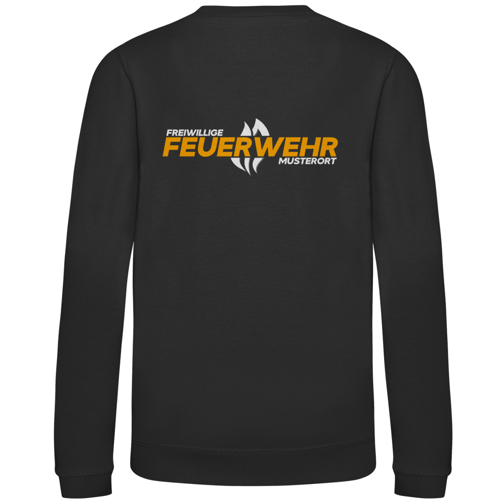 Kinder Sweatshirt - Flamme Freiwillige Feuerwehr Gelb [Personalisierbar]