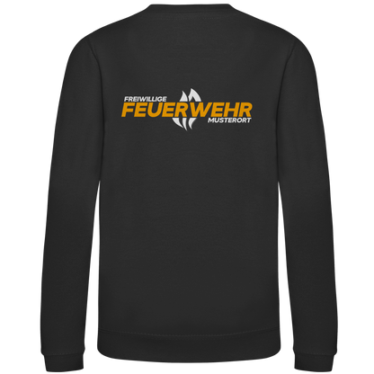 Kinder Sweatshirt - Flamme Freiwillige Feuerwehr Gelb [Personalisierbar]