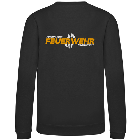 Kinder Sweatshirt - Flamme Freiwillige Feuerwehr Gelb [Personalisierbar]
