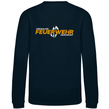 Kinder Sweatshirt - Flamme Freiwillige Feuerwehr Gelb [Personalisierbar]