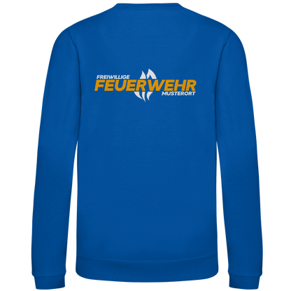 Kinder Sweatshirt - Flamme Freiwillige Feuerwehr Gelb [Personalisierbar]