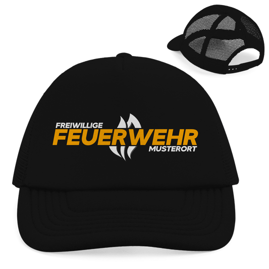 Retro Trucker Cap - Flamme Freiwillige Feuerwehr Gelb [Personalisierbar]