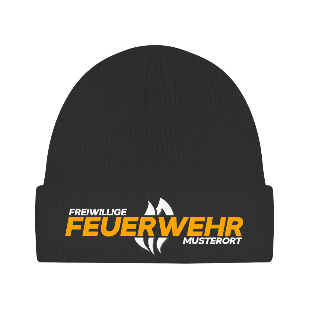 Beanie - Flamme Freiwillige Feuerwehr Gelb [Personalisierbar]
