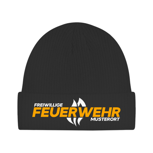Beanie - Flamme Freiwillige Feuerwehr Gelb [Personalisierbar]