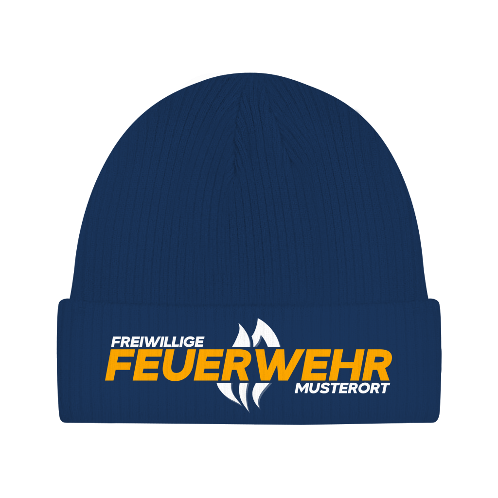 Beanie - Flamme Freiwillige Feuerwehr Gelb [Personalisierbar]