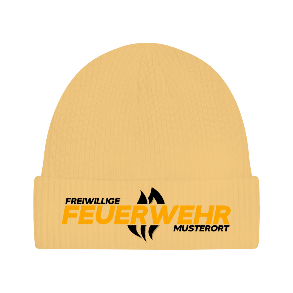 Beanie - Flamme Freiwillige Feuerwehr Gelb [Personalisierbar]