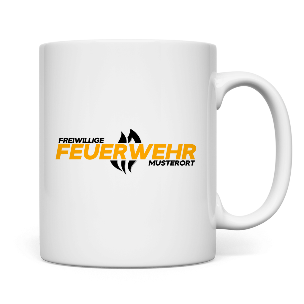 Tasse - Flamme Freiwillige Feuerwehr Gelb [Personalisierbar]