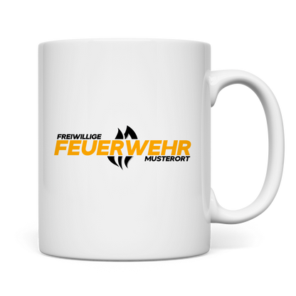 Tasse - Flamme Freiwillige Feuerwehr Gelb [Personalisierbar]