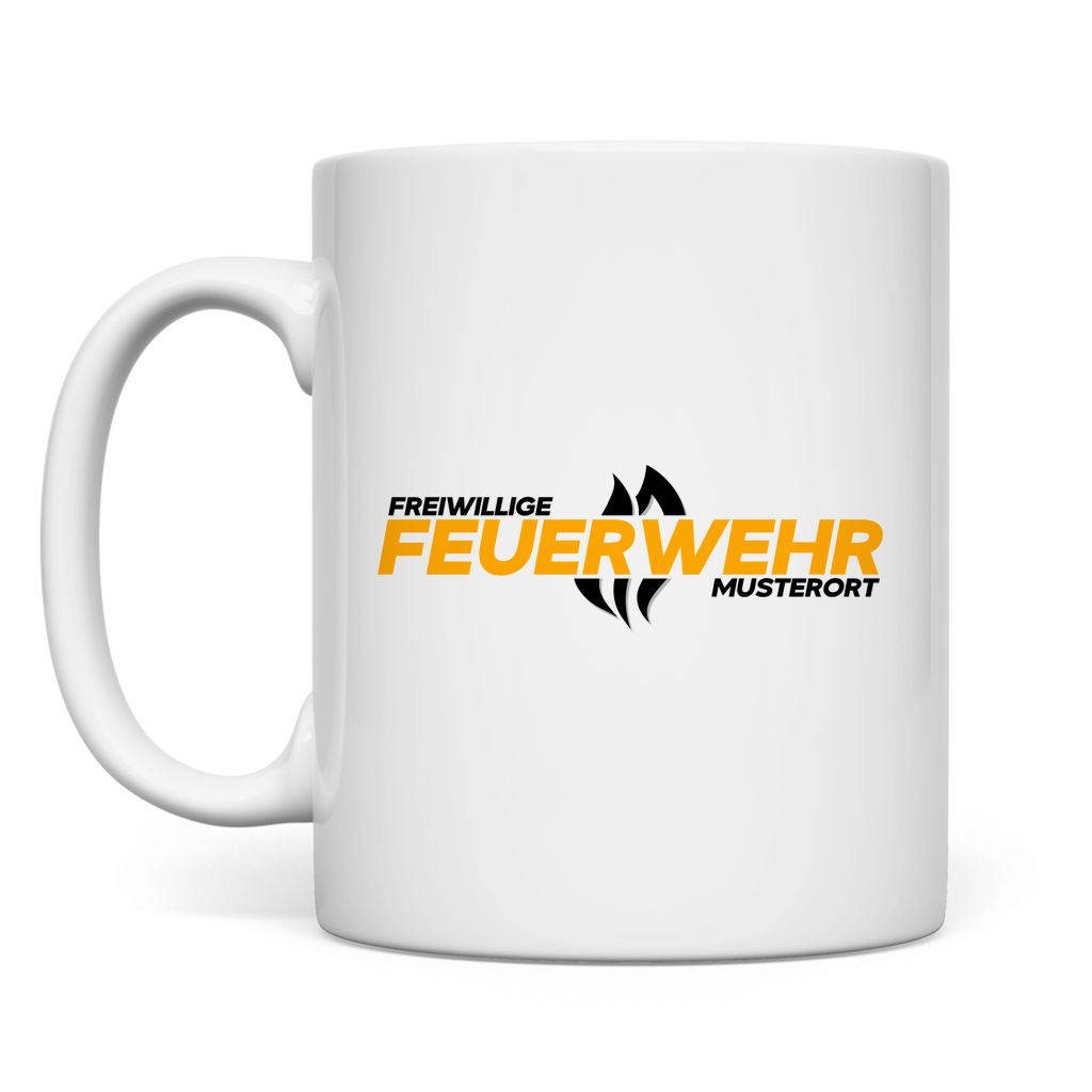 Tasse - Flamme Freiwillige Feuerwehr Gelb [Personalisierbar]